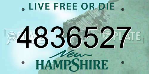 4836527 New Hampshire License Plate