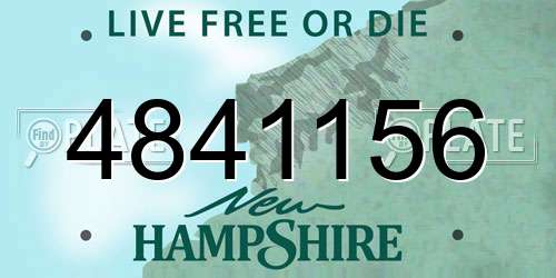 4841156 New Hampshire License Plate