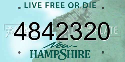 4842320 New Hampshire License Plate
