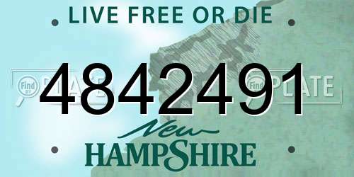 4842491 New Hampshire License Plate
