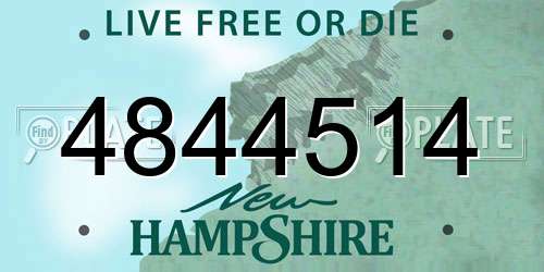 4844514 New Hampshire License Plate