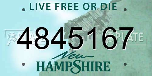 4845167 New Hampshire License Plate