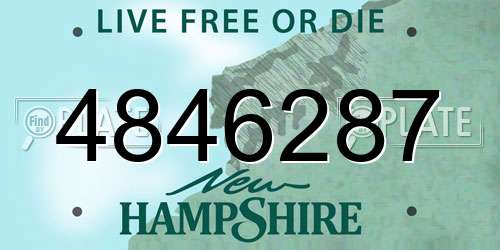 4846287 New Hampshire License Plate