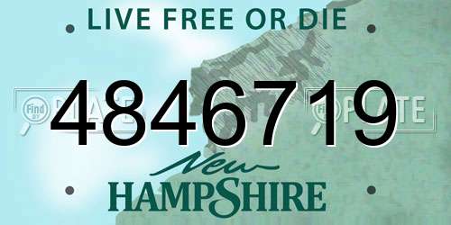 4846719 New Hampshire License Plate