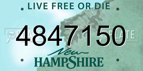4847150 New Hampshire License Plate