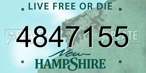4847155 New Hampshire License Plate