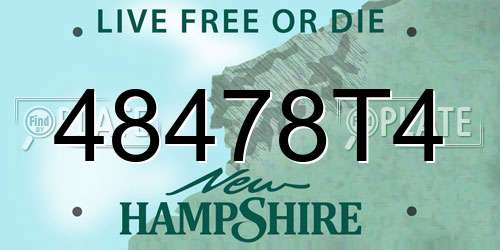 48478T4 New Hampshire License Plate