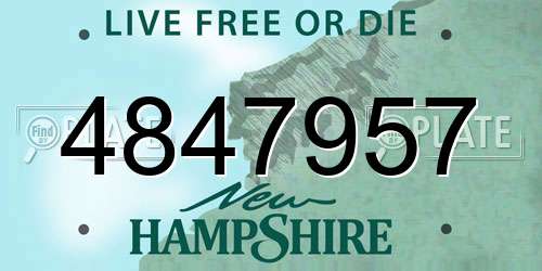 4847957 New Hampshire License Plate