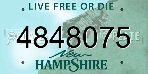 4848075 New Hampshire License Plate