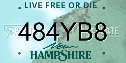 484YB8 New Hampshire License Plate