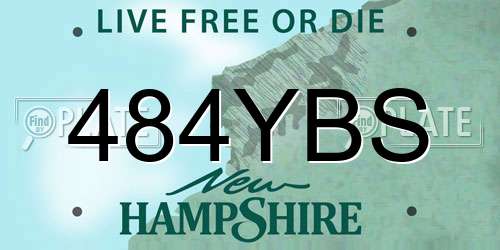 484YBS New Hampshire License Plate
