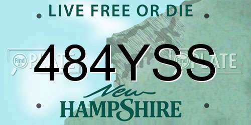 484YSS New Hampshire License Plate