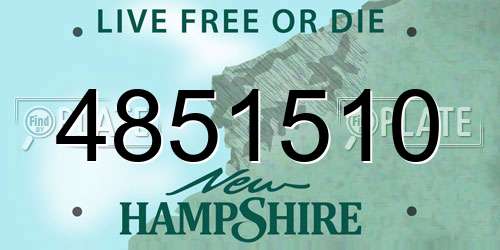 4851510 New Hampshire License Plate