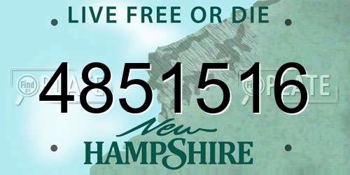 4851516 New Hampshire License Plate