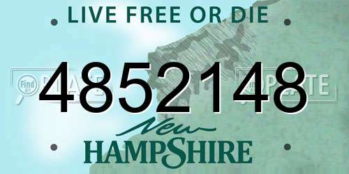 4852148 New Hampshire License Plate