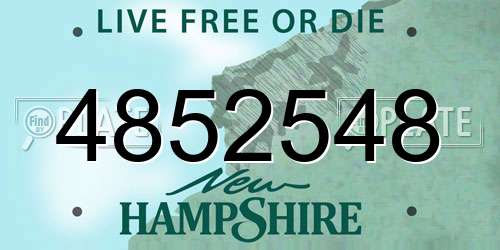 4852548 New Hampshire License Plate