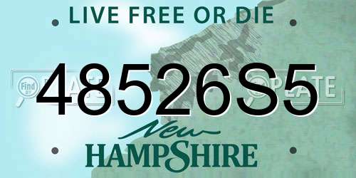 48526S5 New Hampshire License Plate