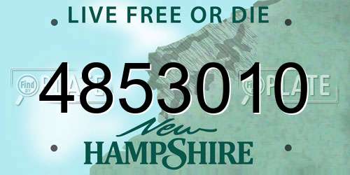 4853010 New Hampshire License Plate
