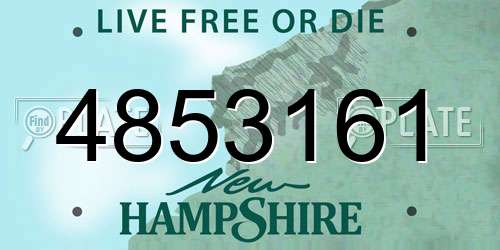 4853161 New Hampshire License Plate