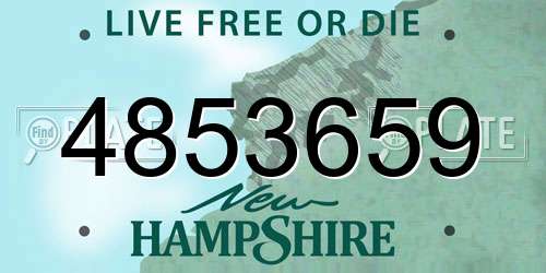 4853659 New Hampshire License Plate