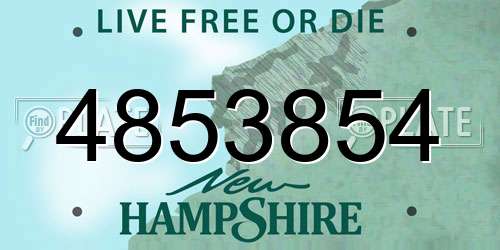 4853854 New Hampshire License Plate