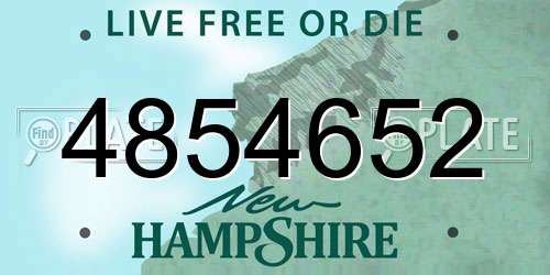 4854652 New Hampshire License Plate