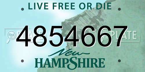 4854667 New Hampshire License Plate