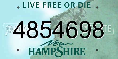 4854698 New Hampshire License Plate