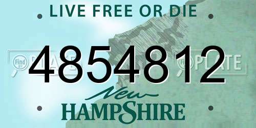 4854812 New Hampshire License Plate