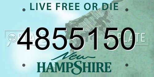 4855150 New Hampshire License Plate