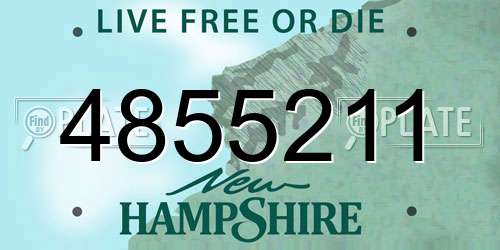 4855211 New Hampshire License Plate