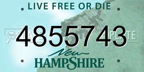 4855743 New Hampshire License Plate