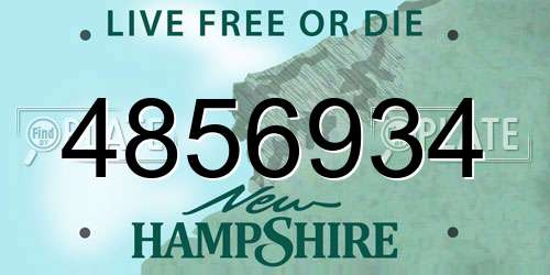 4856934 New Hampshire License Plate