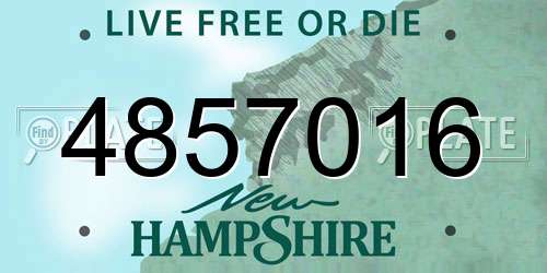 4857016 New Hampshire License Plate