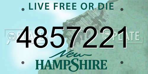 4857221 New Hampshire License Plate
