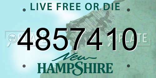 4857410 New Hampshire License Plate