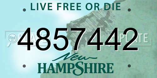 4857442 New Hampshire License Plate