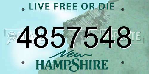 4857548 New Hampshire License Plate