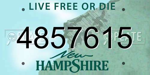4857615 New Hampshire License Plate