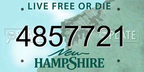 4857721 New Hampshire License Plate