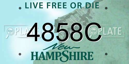 4858C New Hampshire License Plate