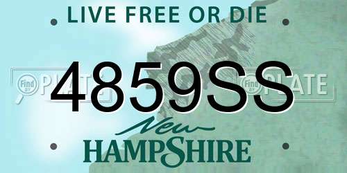 4859SS New Hampshire License Plate