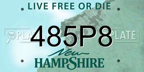 485P8 New Hampshire License Plate