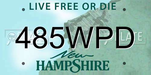 485WPD New Hampshire License Plate