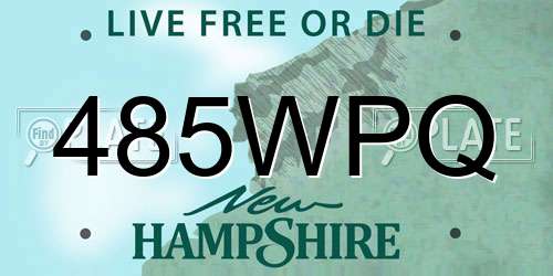485WPQ New Hampshire License Plate