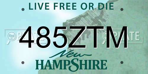 485ZTM New Hampshire License Plate