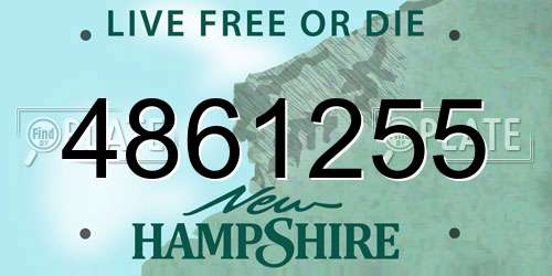 4861255 New Hampshire License Plate