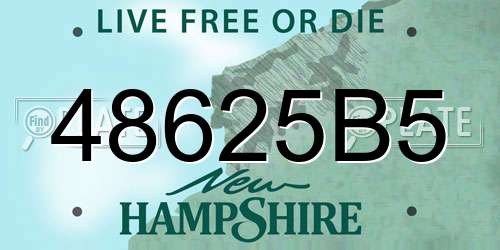 48625B5 New Hampshire License Plate