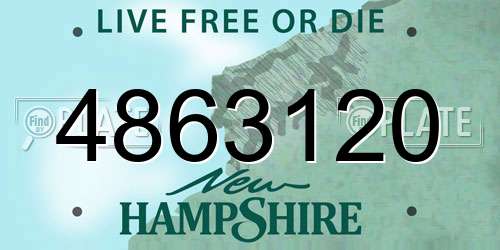 4863120 New Hampshire License Plate