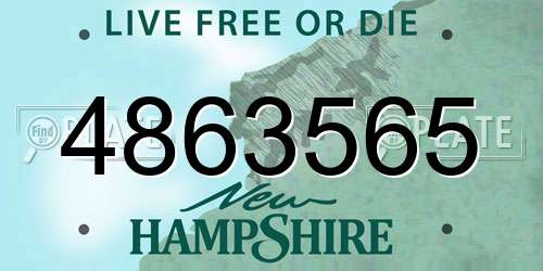 4863565 New Hampshire License Plate